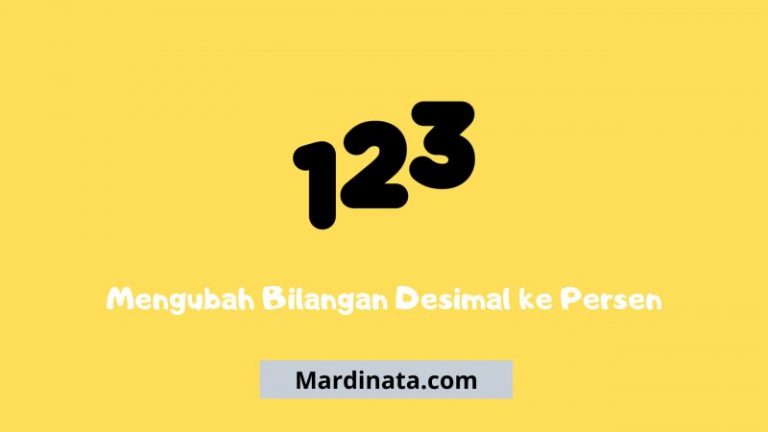 Mengubah Bilangan Desimal ke Persen (1)